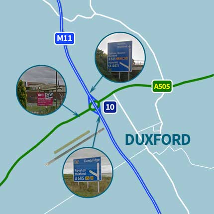 Location map of Duxford Aviation Society at IWM Duxford